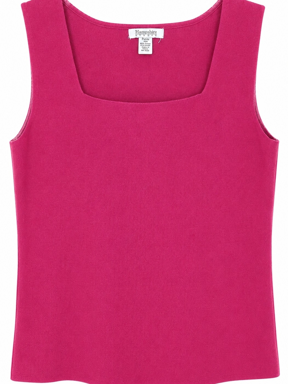 Women's Fuchsia Square-Neck Tank Top Hampshire Studio PM